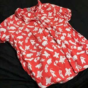 Surfing Bear Button Up